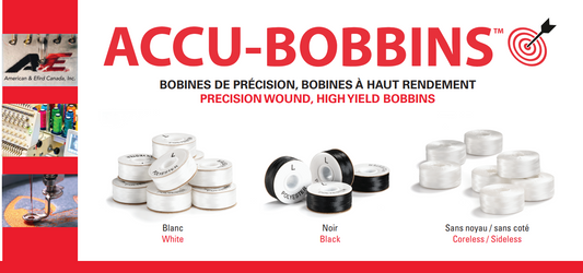 ACCU-BOBBINS - Black  V15 L